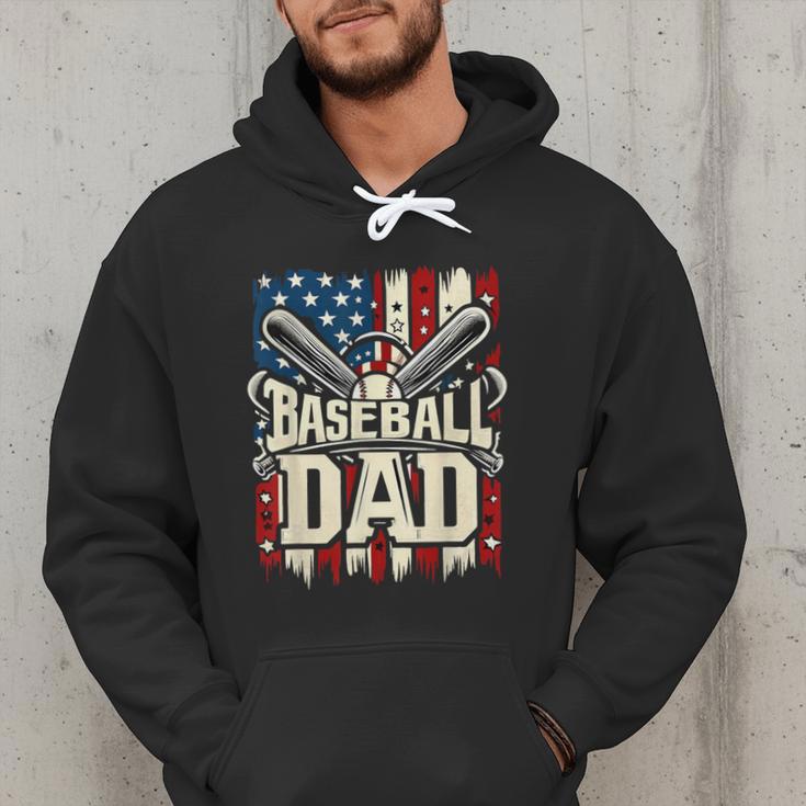 Baseball Dad American USA Flag Dada Men Baseball Fathers Day Men Hoodie Baseball Dad American USA Flag Dada Men Baseball Fathers Day Men Hoodie