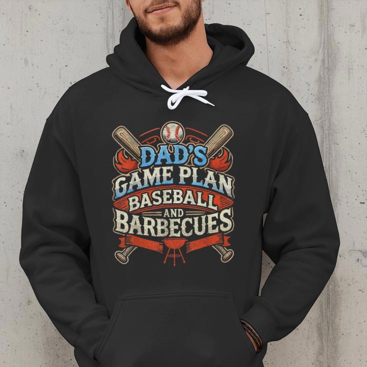 Baseball Dad BBQ Grill Dad's Game Plan Baseball & Barbecues Men Hoodie Baseball Dad BBQ Grill Dad's Game Plan Baseball & Barbecues Men Hoodie