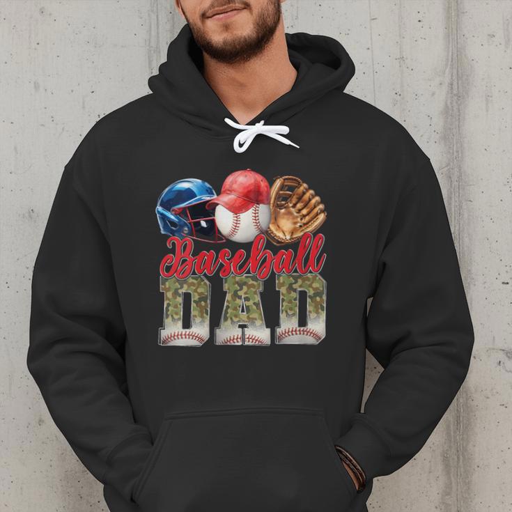 Baseball Dad Camo Father's Day Baseball Stuff Men Men Hoodie
