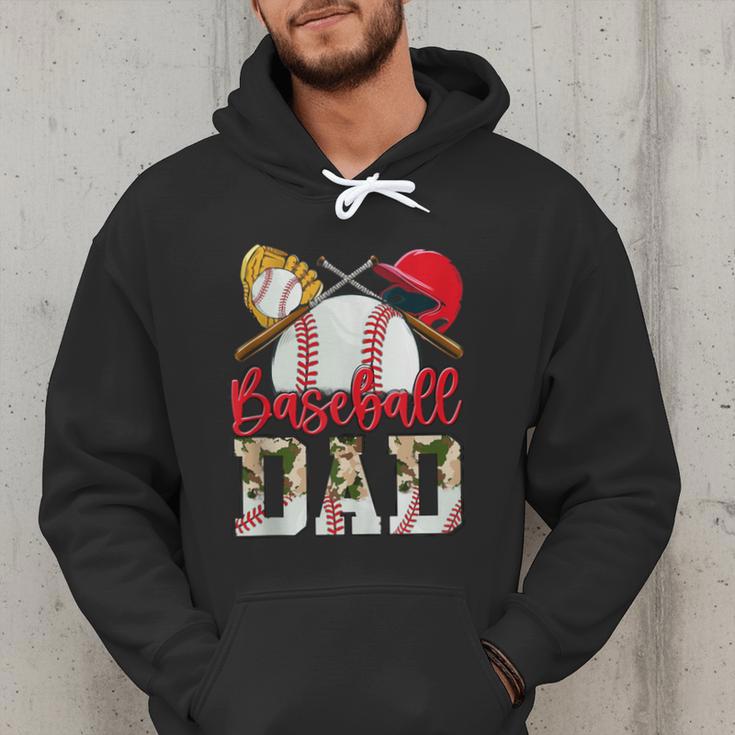 Baseball Dad Camo Husband Fathers Day Player Coach Dad Son Men Hoodie Baseball Dad Camo Husband Fathers Day Player Coach Dad Son Men Hoodie
