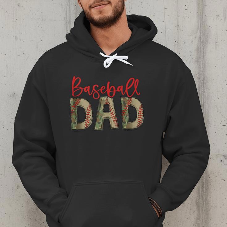 Baseball Dad Camouflage Camo Flag Military Father's Day Men Hoodie Baseball Dad Camouflage Camo Flag Military Father's Day Men Hoodie