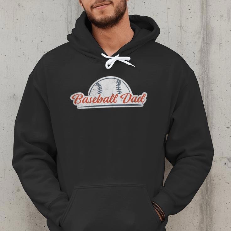Baseball Dad Cool Simple Vintage Look Sports Graphic Men Hoodie