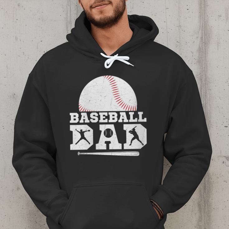 Baseball Dad Father Sport Fan Men Hoodie