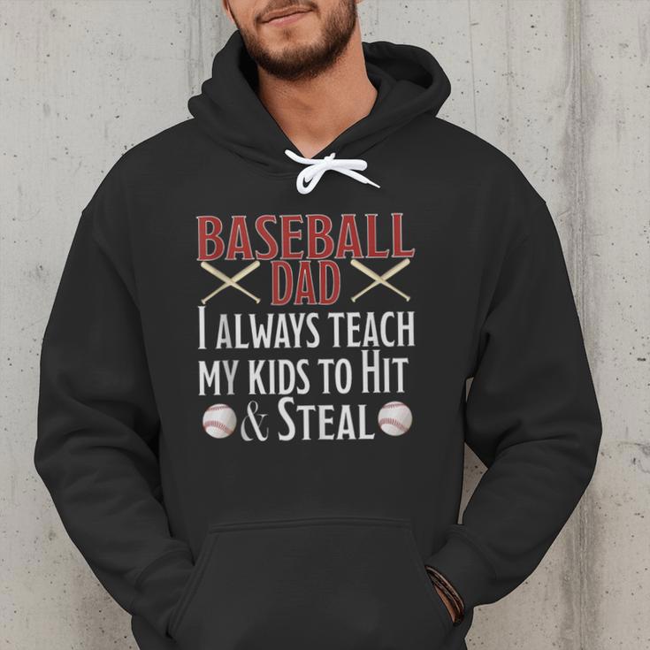 Baseball Dad Hit And Steal Ballpark Father Men Hoodie Baseball Dad Hit And Steal Ballpark Father Men Hoodie
