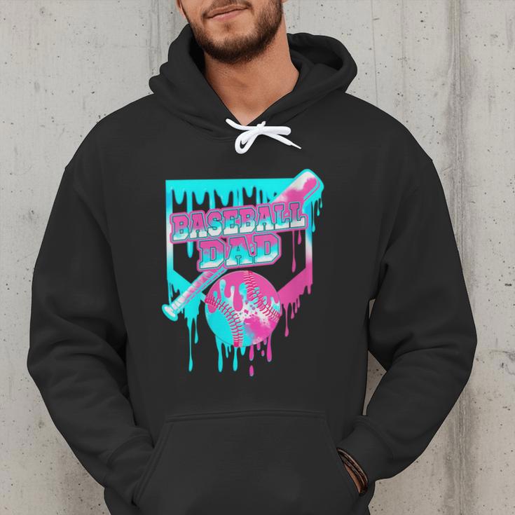 Baseball Dad Home Plate Ice Cream Drip Father's Day Men Hoodie