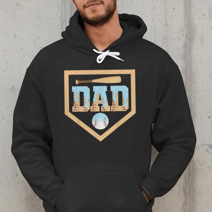 Baseball Dad Ice Cream Drip Home Plate Bat Cool Fathers Day Men Hoodie Baseball Dad Ice Cream Drip Home Plate Bat Cool Fathers Day Men Hoodie