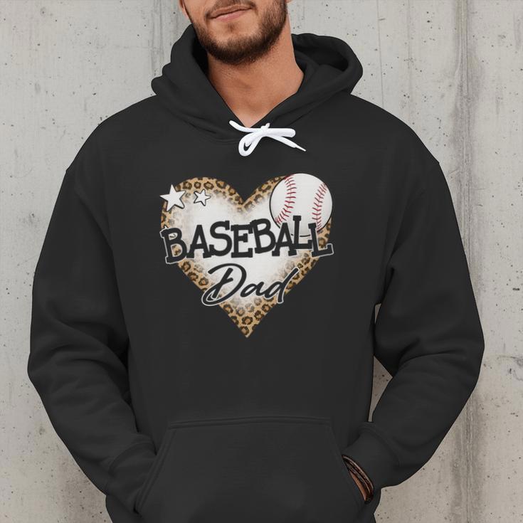 Baseball Dad Leopard Heart Baseball Lover Men Hoodie Baseball Dad Leopard Heart Baseball Lover Men Hoodie