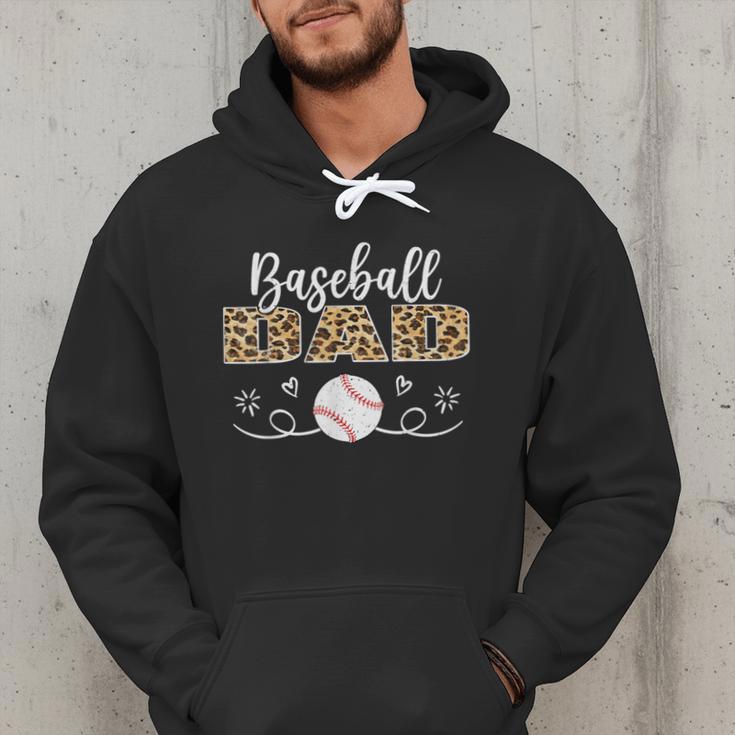 Baseball Dad Leopard Baseball Player Men Hoodie Baseball Dad Leopard Baseball Player Men Hoodie