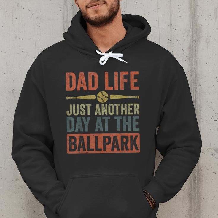 Baseball Dad Men Dad Life Just Another Day At The Ballpark Men Hoodie