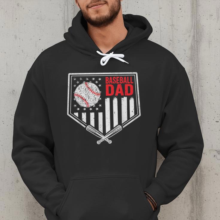 Baseball Dad Men USA American Flag Fathers Day 4th Of July Men Hoodie Baseball Dad Men USA American Flag Fathers Day 4th Of July Men Hoodie