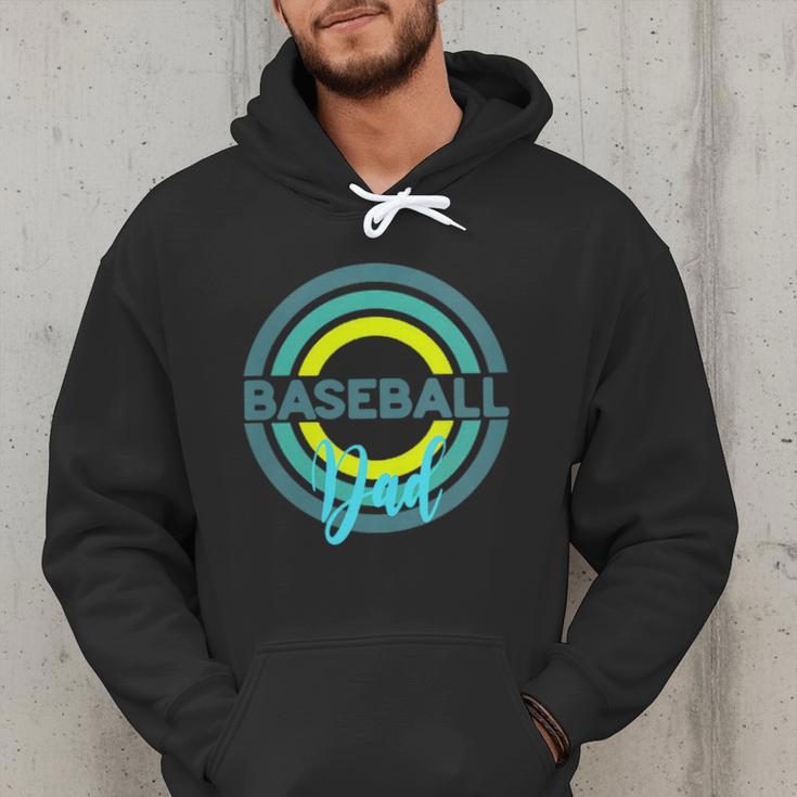 Baseball Dad With Modern Baseball Circles Men Hoodie