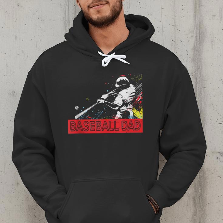 Baseball Dad Baseball Pop Art Baseball Sport Team Men Hoodie