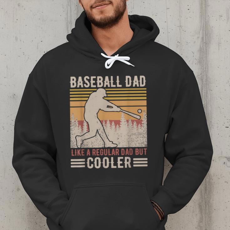Baseball Dad Like Regular But Cooler Coach Player Fans Men Hoodie