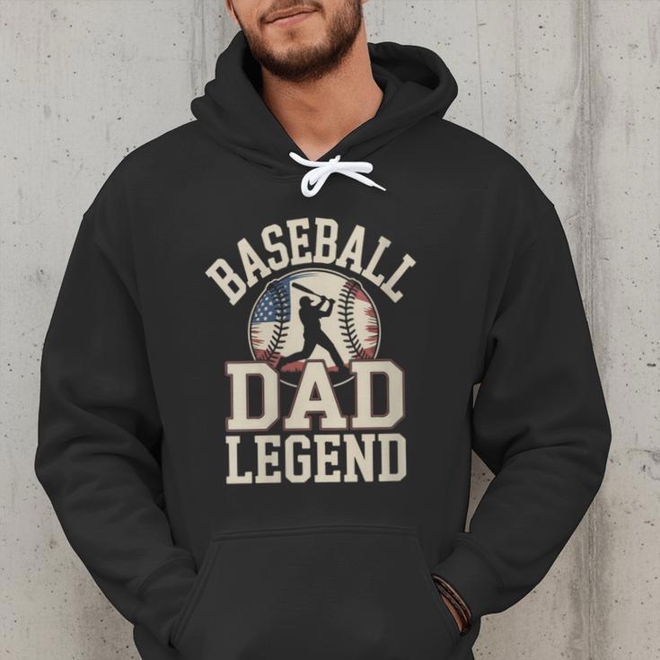Baseball Dad Retro American Flag Style Men Hoodie Baseball Dad Retro American Flag Style Men Hoodie