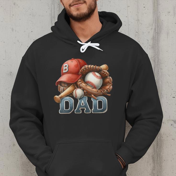 Baseball Dad Spectator Father's Day Game Day Youth Baseball Men Hoodie Baseball Dad Spectator Father's Day Game Day Youth Baseball Men Hoodie
