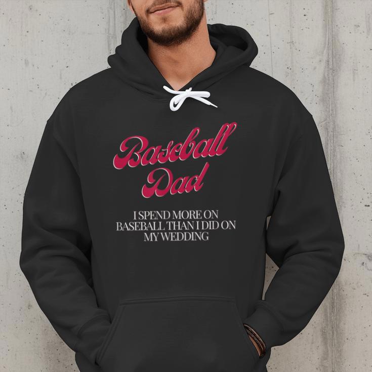 Baseball Dad Travel Ball Little League Husband Wedding Men Hoodie