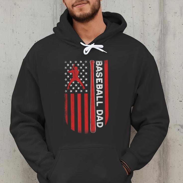Baseball Dad Usa American Flag Patriotic Dad Father's Day Men Hoodie Baseball Dad Usa American Flag Patriotic Dad Father's Day Men Hoodie