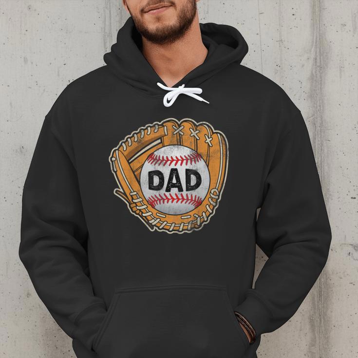 Baseball Glove Father's Day Baseball Dad Men Hoodie