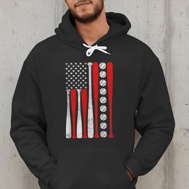 Baseball USA Flag Baseball Lover Baseball Dad Men Hoodie Baseball USA Flag Baseball Lover Baseball Dad Men Hoodie