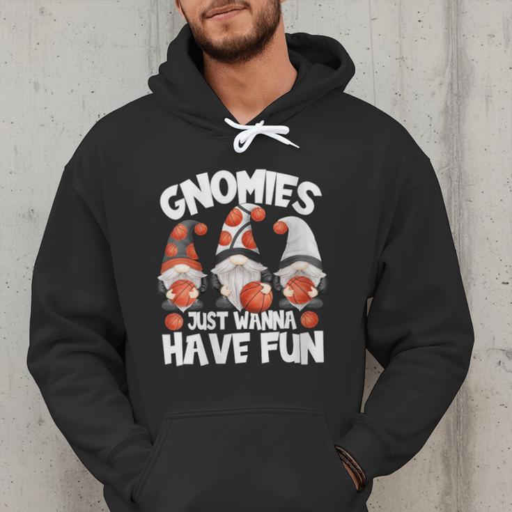 Basketball Gnomies Have Fun For Baseball Dad And Coach Men Hoodie