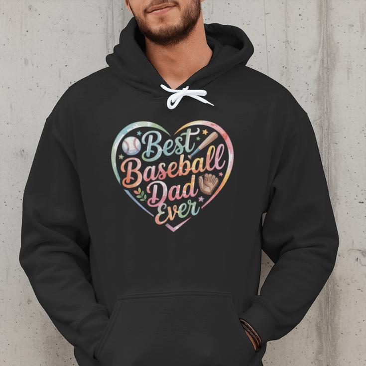 Best Baseball Dad Ever Heart Men Hoodie