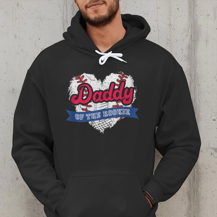 Daddy Of The Rookie Baseball Dad Retro Love Heart Birthday Men Hoodie Daddy Of The Rookie Baseball Dad Retro Love Heart Birthday Men Hoodie