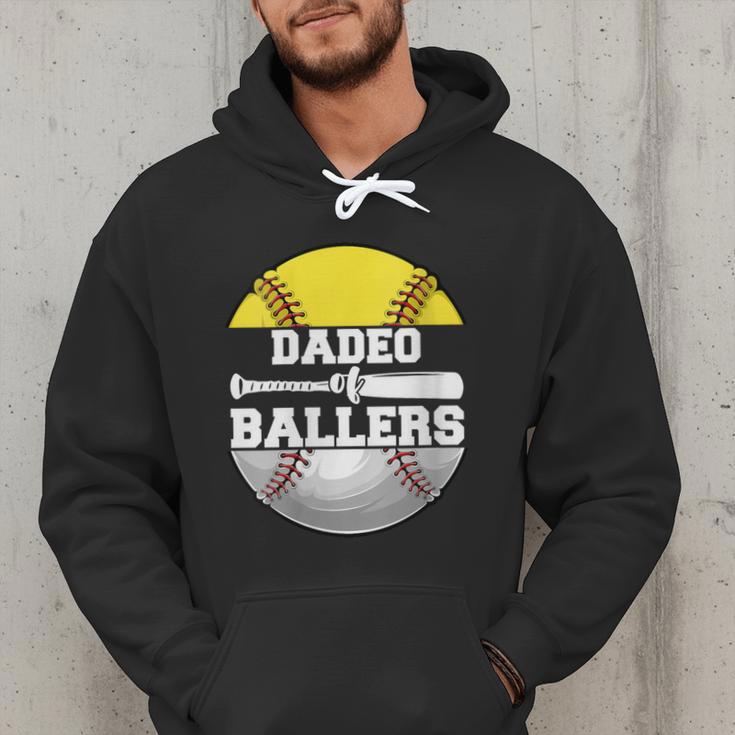 Dadeo Of Ballers Softball Baseball Dad Men Hoodie Dadeo Of Ballers Softball Baseball Dad Men Hoodie