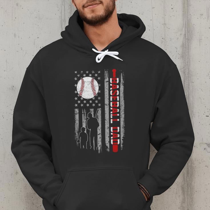 Father's Day USA Flag Patriotic Baseball Dad Men Hoodie Father's Day USA Flag Patriotic Baseball Dad Men Hoodie