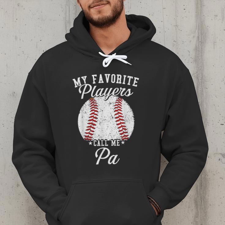 My Favorite Baseball Player Calls Me Pa Baseball Dads Men Hoodie