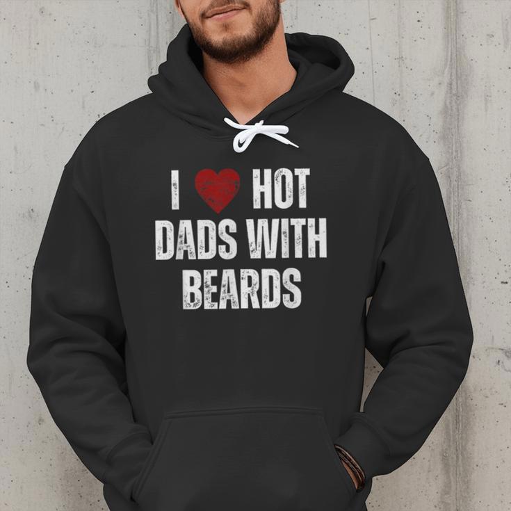 I Love Hot Baseball Dads With Beards Red Hearts Men Hoodie I Love Hot Baseball Dads With Beards Red Hearts Men Hoodie