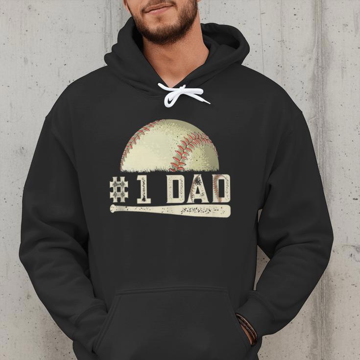 Number One Baseball Dad Fathers Day Baseball Player Dad Papa Men Hoodie Number One Baseball Dad Fathers Day Baseball Player Dad Papa Men Hoodie