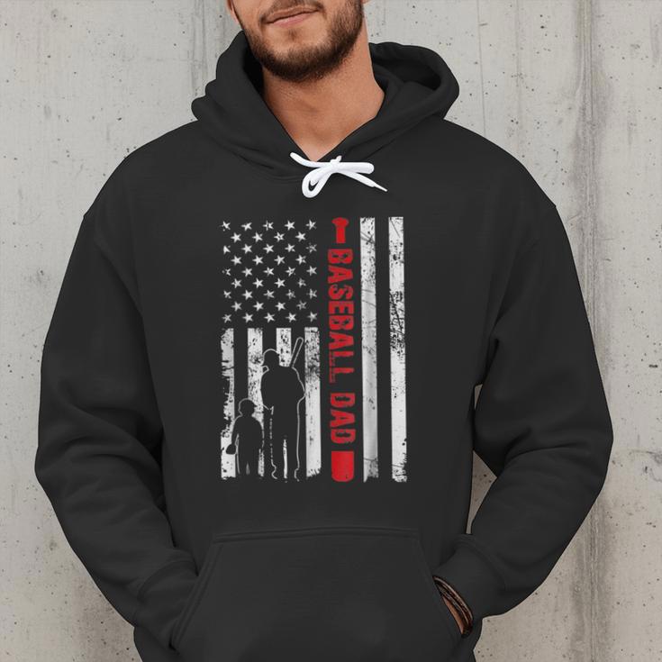 Proud Baseball Dad American Flag Sports Father Day Men Hoodie Proud Baseball Dad American Flag Sports Father Day Men Hoodie