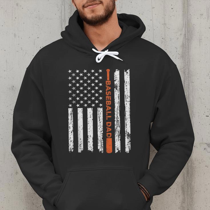 Retro Baseball Dad American Flag Father's Day 4th Of July Men Hoodie Retro Baseball Dad American Flag Father's Day 4th Of July Men Hoodie