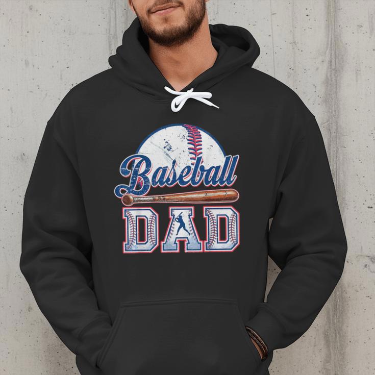 Retro Baseball Dad Game Day Sport Dad Father's Day Men Hoodie