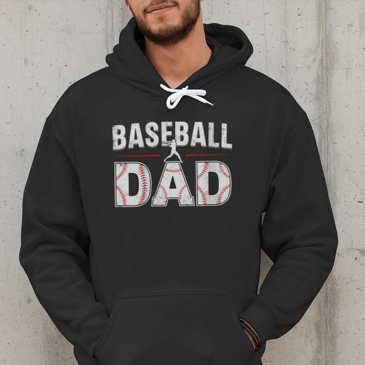 Softball Ball Dad Baseball Dad Parent Fathers Day Baseball Men Hoodie