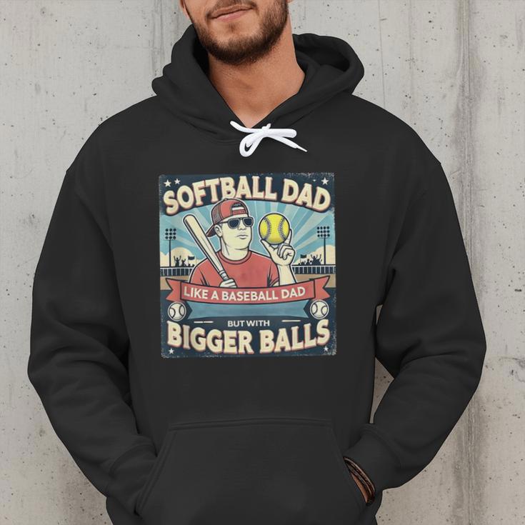 Softball Dad Like a Baseball Dad Gift Men Men Hoodie Softball Dad Like a Baseball Dad Gift Men Men Hoodie