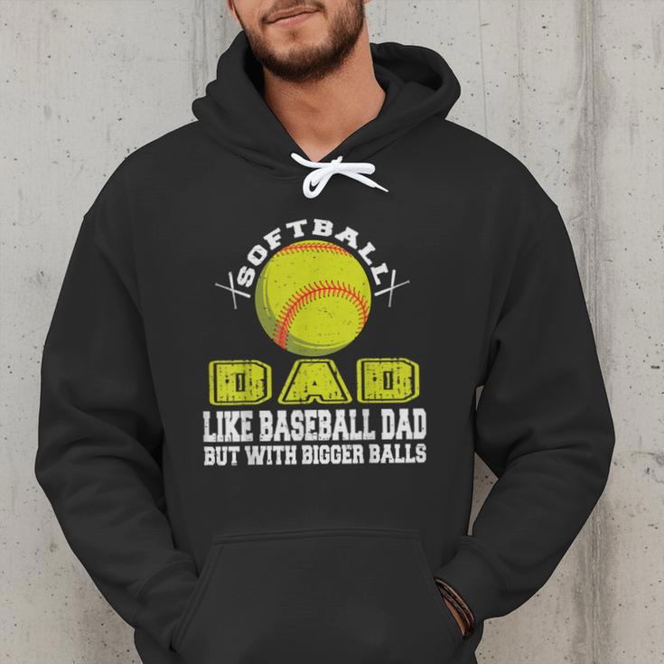Softball Dad Like A Baseball Dad Softball Father's Day Men Hoodie Softball Dad Like A Baseball Dad Softball Father's Day Men Hoodie