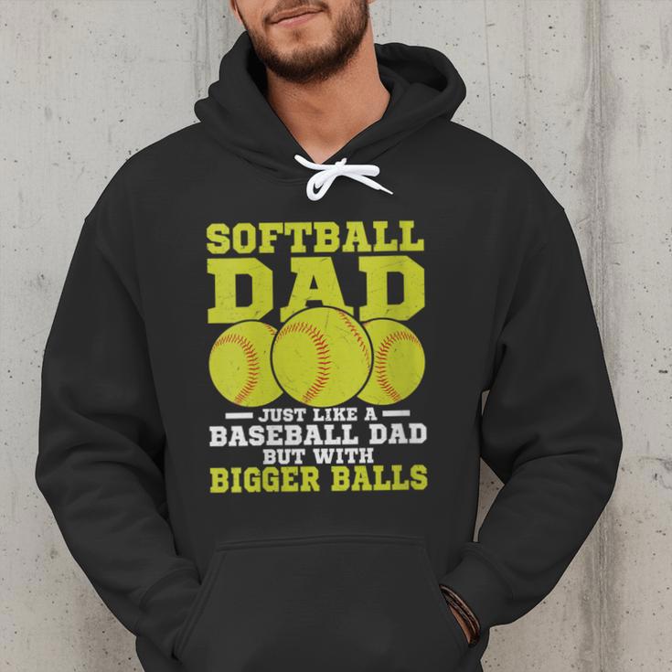 Softball Dad Just Like A Baseball Dad Team Men Hoodie Softball Dad Just Like A Baseball Dad Team Men Hoodie