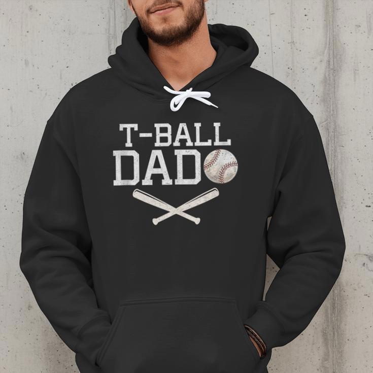 T-Ball Dad For Father's Day Baseball Daddy Teeball Dad Men Hoodie
