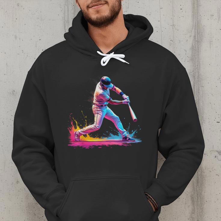 Tie Dye Baseball Dad Fathers Day Men Hoodie Tie Dye Baseball Dad Fathers Day Men Hoodie