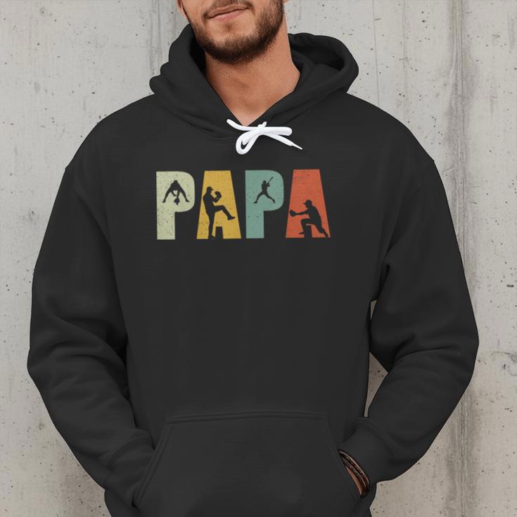 Vintage Baseball Dad Papa Fathers Day Men Hoodie Vintage Baseball Dad Papa Fathers Day Men Hoodie