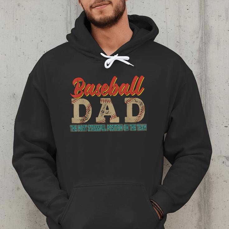 Vintage Baseball Dad Most Stressful Position On The Team Men Hoodie Vintage Baseball Dad Most Stressful Position On The Team Men Hoodie