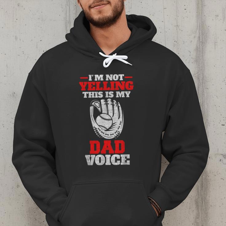 Vintage I'm Not Yelling This Is My Baseball Dad Voice Men Hoodie