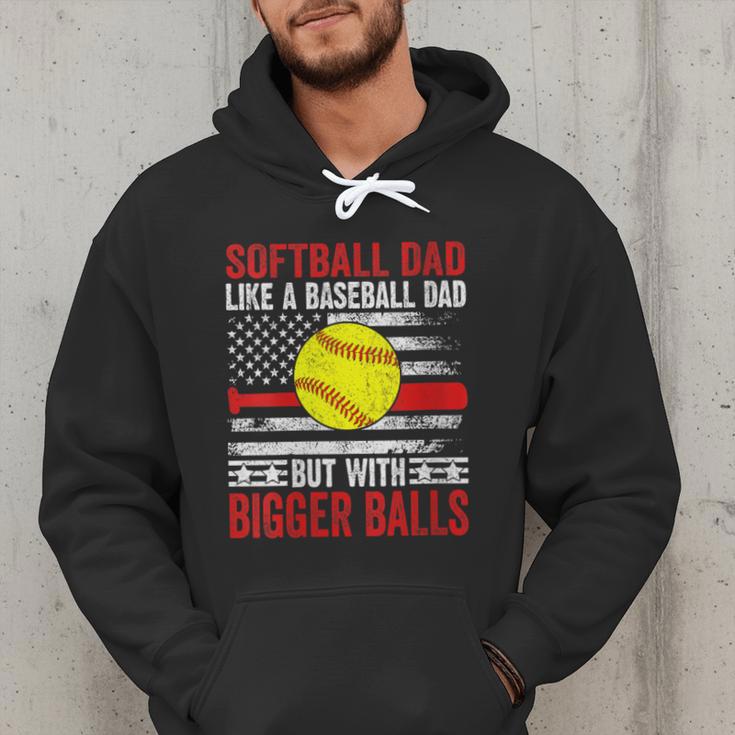 Vintage Softball Dad Like A Baseball Dad US Flag Men Hoodie Vintage Softball Dad Like A Baseball Dad US Flag Men Hoodie