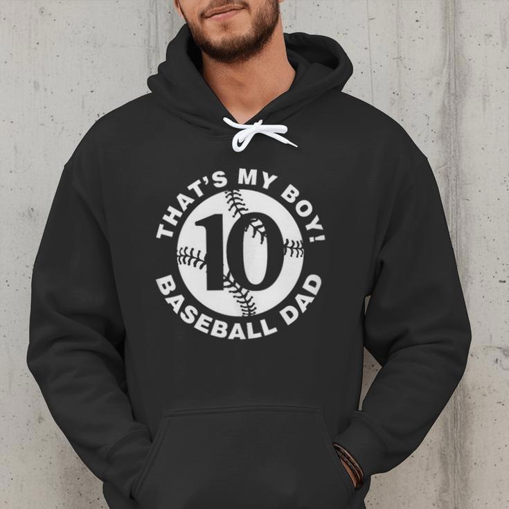 Vintage That's My Boy 10 Proud Baseball Dad Father's Day Men Hoodie Vintage That's My Boy 10 Proud Baseball Dad Father's Day Men Hoodie