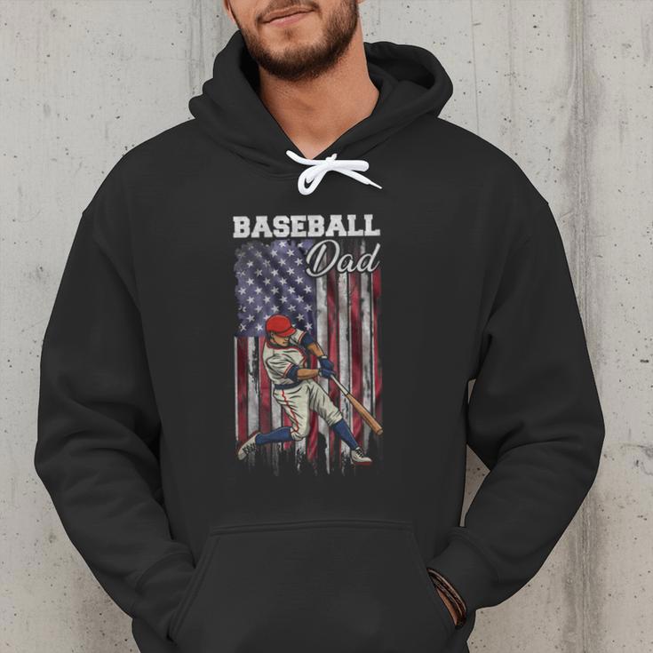 Vintage USA Flag Baseball Player Proud Baseball Dad Men Hoodie Vintage USA Flag Baseball Player Proud Baseball Dad Men Hoodie