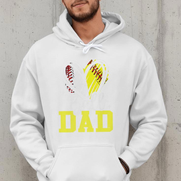Ball Dad Softball Baseball Dad Fathers Day Premium Men Hoodie