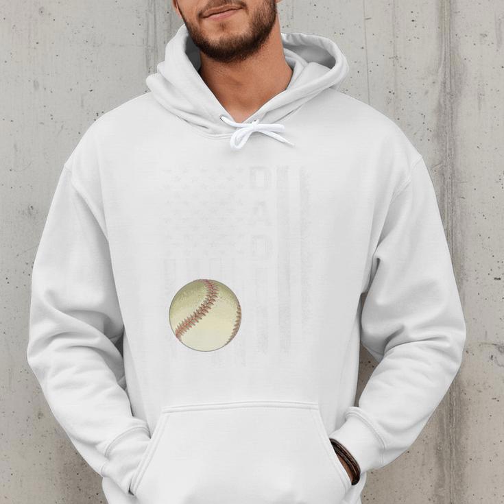 Baseball Dad America Flag Vintage Christmas Xmas Premium Men Hoodie