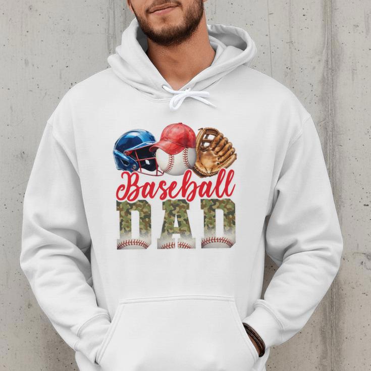 Baseball Dad Camo Father's Day Baseball Stuff Men Premium Men Hoodie