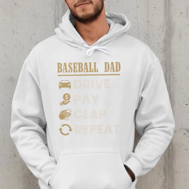 Baseball Dad Drive Pay Clap Repeat Father's Day Premium Men Hoodie Baseball Dad Drive Pay Clap Repeat Father's Day Premium Men Hoodie